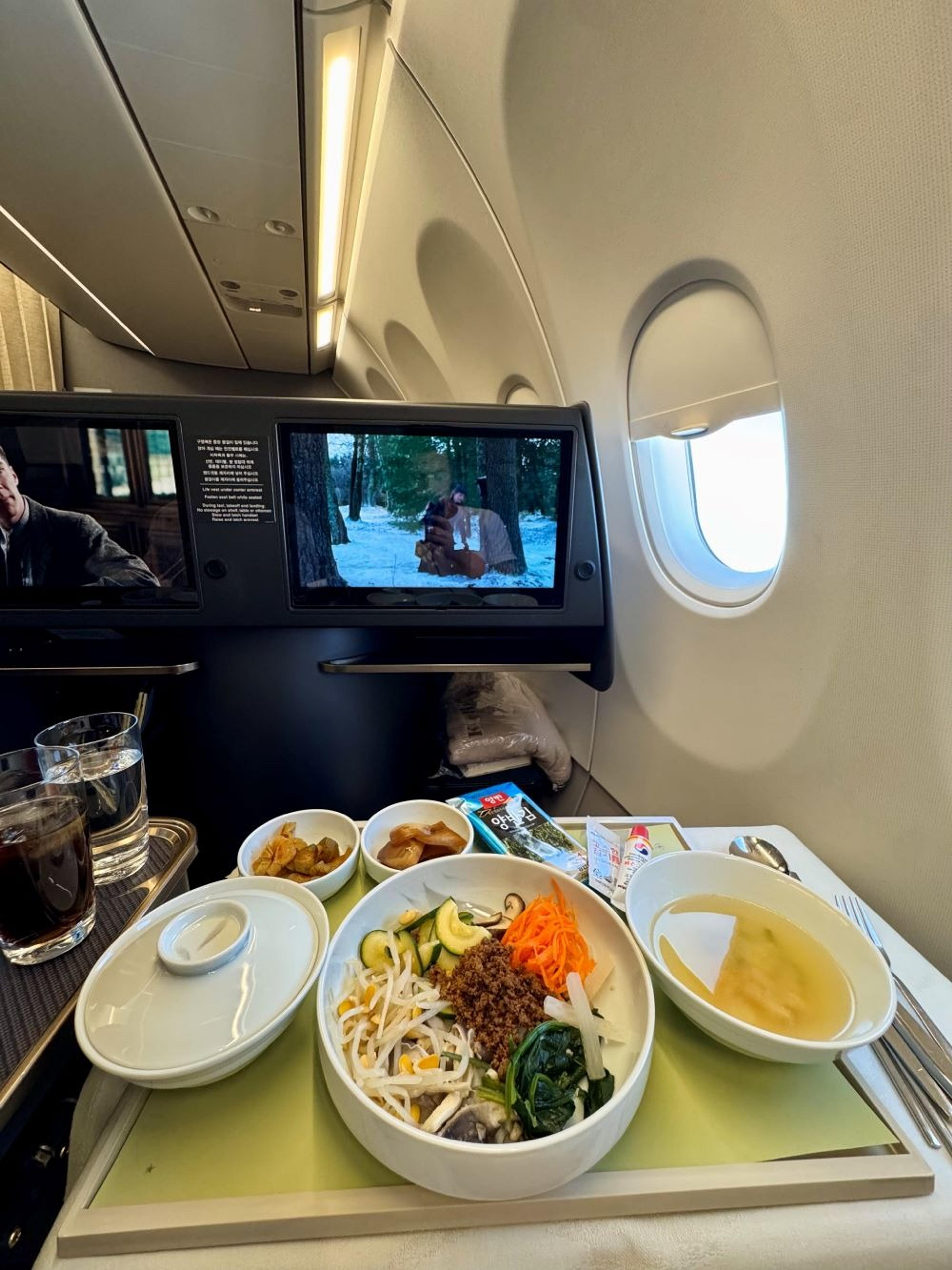 Bibimbap for dinner on Korean Air