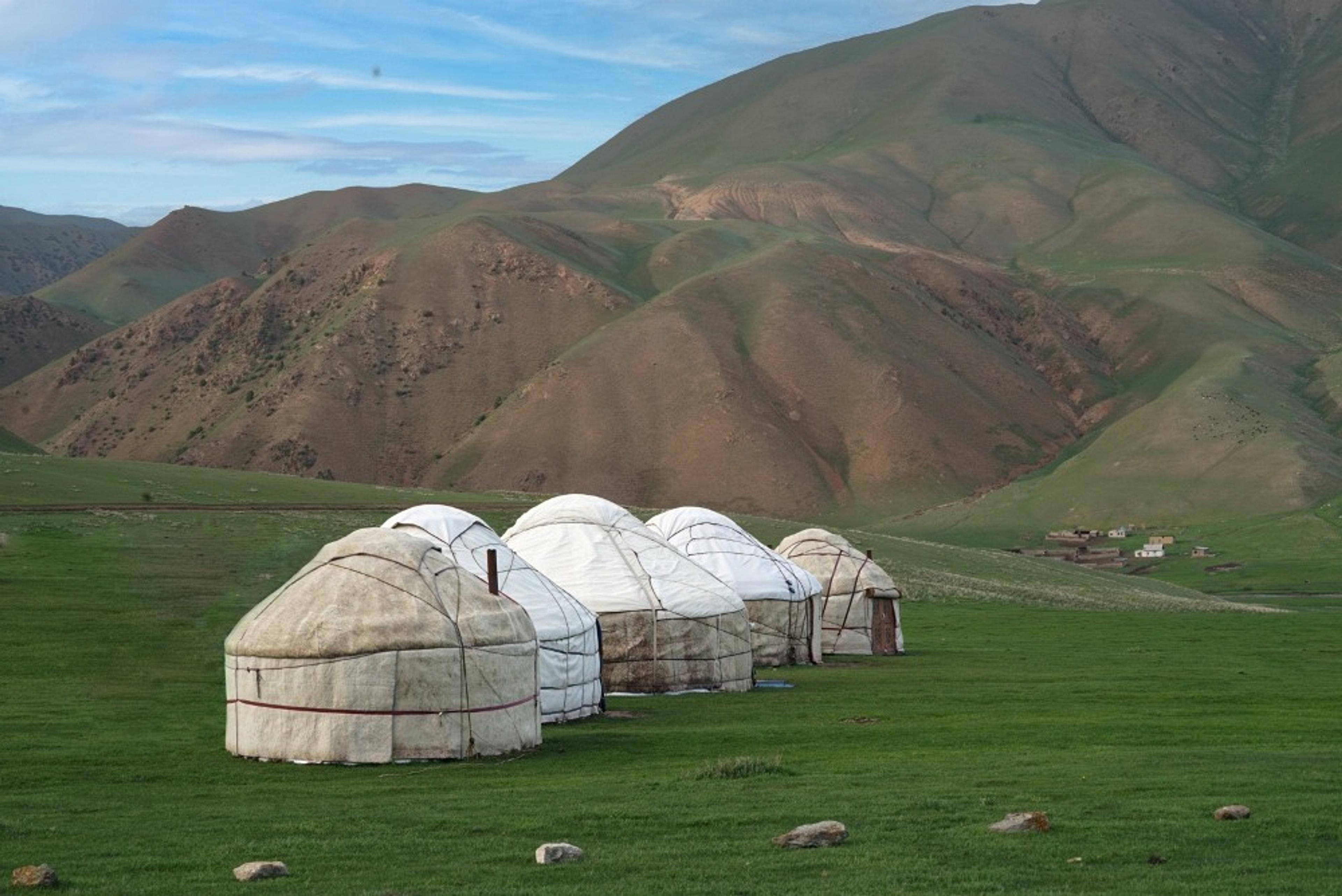 Yurts and mountains