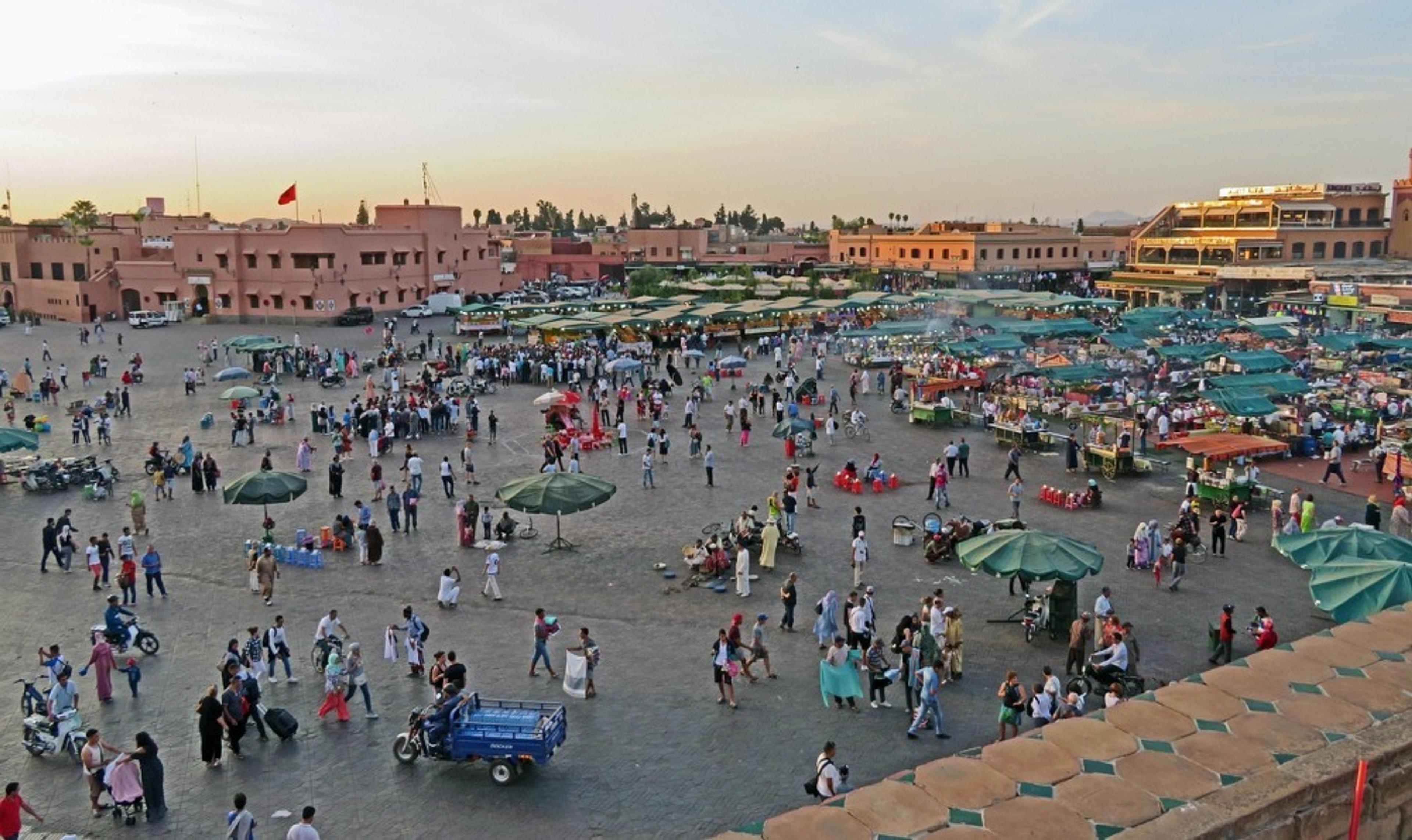 Busy square in Marrakech